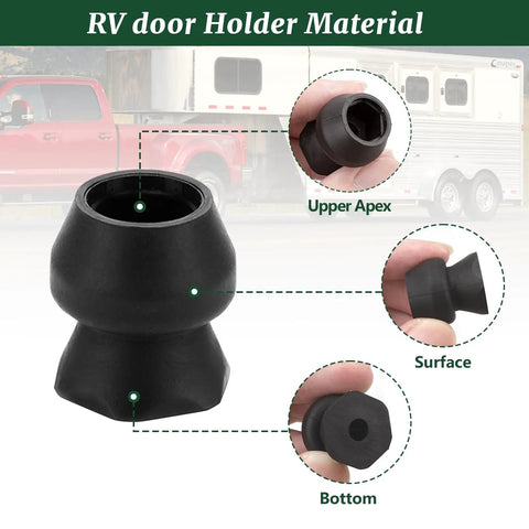 Dope Low Profile Trailer Door Holder Kit With Rubber Bumpers for RV and Travel Trailer material details
