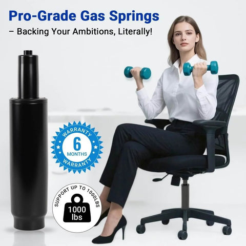 Beefed-Up Heavy Duty Office Chair Cylinder Replacement With 2.4 Inch Stroke And 1000 Lb Class 4 Hydraulic Lift