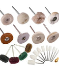 Premium Brown Felt Polishing Wheels For Jewelry And Watch Buffing With Rotary Tool Accessories To Get Flawless Finishes And Shine, assorted felt tips.