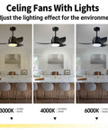 Cool Modern Black Ceiling Fan With Lights And Remote For Indoor And Outdoor Use 38 Inches Ideal For Patios, Living Rooms, And Bedrooms