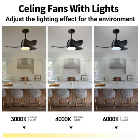 Cool Modern Black Ceiling Fan With Lights And Remote For Indoor And Outdoor Use 38 Inches Ideal For Patios, Living Rooms, And Bedrooms