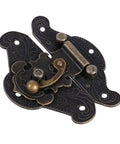 Vintage Zinc Alloy Buckle Latch 2 Piece Hasp Hardware For Jewelry Box Chest And Suitcase Rustproof Wearproof Old School Bronze Finish With Easy Installation