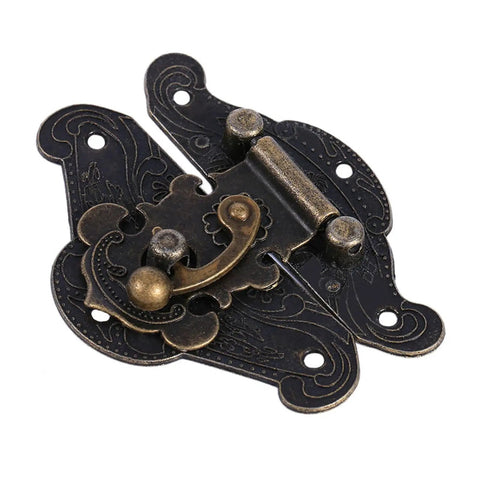 Vintage Zinc Alloy Buckle Latch 2 Piece Hasp Hardware For Jewelry Box Chest And Suitcase Rustproof Wearproof Old School Bronze Finish With Easy Installation