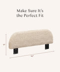 Upholstered Twin Or Full Bed Guard Rail In Chai Shearling, Water Repellent And Stain Resistant, GREENGUARD Gold Certified