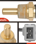 A-Premium 2-pin engine coolant temperature sensor with brass threaded body and gray connector.