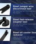 Steel disconnect tools from 22 Piece Quick Disconnect Tool Set For Fuel Lines, AC And Transmission Systems