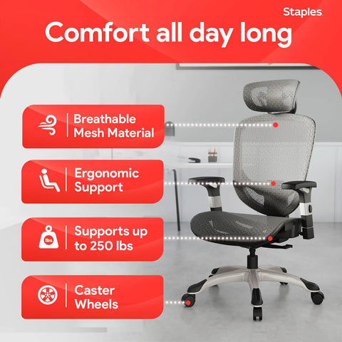 Ergonomic Mesh Office Chair With Adjustable Lumbar Support And Smooth Swivel Base Next Level Comfort For Remote Work And Chill Gaming Vibes Cozy Gray Task Seat