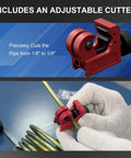 Adjustable cutter for Professional Brake Line Flaring Tool Kit For 45 Degree Single Bubble And Double Flare with wide compatibility