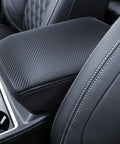 Armrest Cover For 2022 2023 2024 2025 Mitsubishi Outlander SE Black Edition SEL Center Console Middle Lid Pad Protector Premium Microfiber Leather With Memory Foam For A Snug Dope Fit close-up