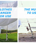 Removable Portable Umbrella Base With Four Leg Beach Sand Anchor used for clothes hanger and mud fishing rod support