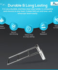 Heavy Duty 3 Step Telescoping Swim Platform Ladder Crafted From Marine Grade 304 Stainless Steel featuring a secure design and easy installation.