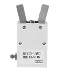 20mm Inner Diameter Wide Finger Parallel Pneumatic Gripper Air Operated With Industrial Cylinder front view aluminum