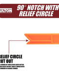 Relief circle cut out detail of Magnetic Push Sticks For Table Saw 2 Pack with contoured handle and dual rare earth magnets.
