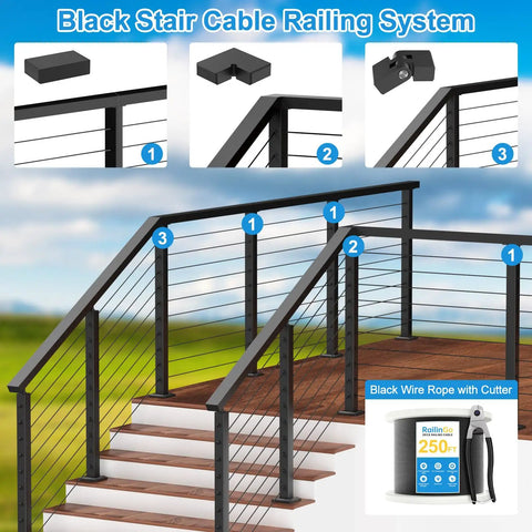 Four Foot 304 Stainless Steel Handrail With Durable Nylon End Caps For Sleek Cable Railing On Decks And Patio Stairs Built Tough As Nails To Hold Your Own Against Weather And Keep Your Deck Looking Fresh.