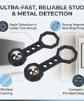 Aolidsive 2 Pcs Magnetic Stud Finder Portable Handheld Wall Stud Detector with strong magnetic wall attachment and compact design.