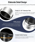 Details of 1.25 Inch HD Fully Multi Coated Eyepiece with 66 Degree Ultra Wide Angle for astronomy telescopes