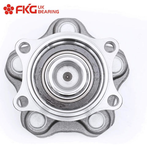 Front view of the Rear Wheel Bearing Hub Assembly Fits 2002 2006 Nissan Altima 2004 2008 Maxima And 2004 2009 Quest Premium Drop In Replacement Wheel Hub Bearing Unit For A Smooth Ride.
