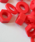 No Sweat 20 Piece Red Polypropylene Fastener Kit M6 X 60mm Phillips Pan Head Bolts With Nuts And Washers industrial grade red nuts and washers