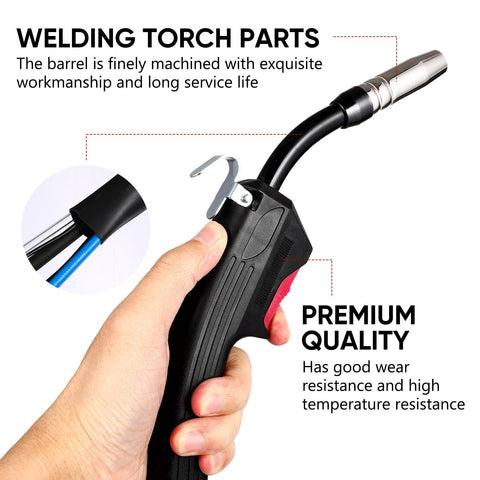 Gas And Electric MIG Welder Torch Stinger Replacement With Copper Cable 2.5m showing ergonomic handle and premium quality