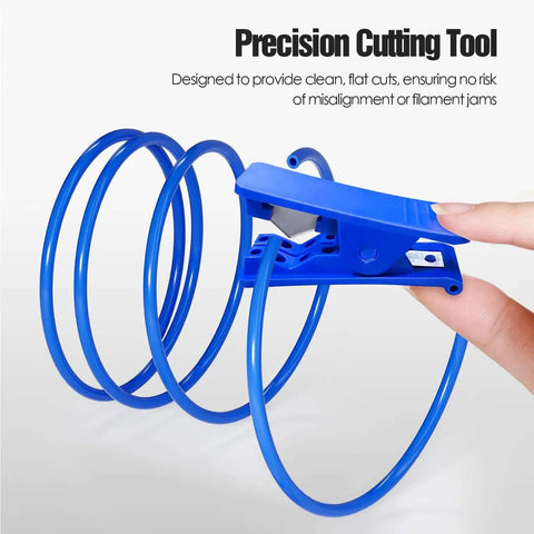 Blue precision cutting tool with Bowden Tube Kit For 1.75mm Filament PTFE Tube With PC4 M10 And PC4 M6 Connectors Cutter included