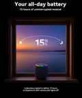 Room 3 Portable Bluetooth Speaker With IPX6 Waterproof Build TWS Pairing 12W Bass Boomin Stereo Sound With RGB Lights