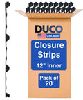 Lock Down Your Roofline With Heavy Duty R Panel Foam Closure Strips 20 Pack 3 Feet Black inside a box.