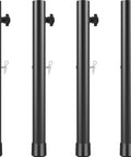 Four Piece Top Tier Folding Table Leg Extenders With Adjustable Heights From Three To Thirteen Inches Crafted From Solid Rust Proof Steel.