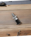 Built Tough Indexing Plunger Pin With Dead Tight Spring Loaded Threaded Design In Premium Stainless Steel on wooden surface