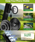 Golf Cart Phone Holder With Magnetic Mount For Dads And Golfers Fathers Day Gift, showcasing 8 N55 magnets for stability.