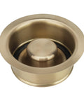 Level Up Your Kitchen Setup With This Premium Champagne Bronze Sink Garbage Disposal Flange Replacement Ring Featuring Warm Brushed Gold Finish For Easy Undermount Swap Total Home Refresh shown from above, featuring brushed gold, stainless steel, and rounded design.