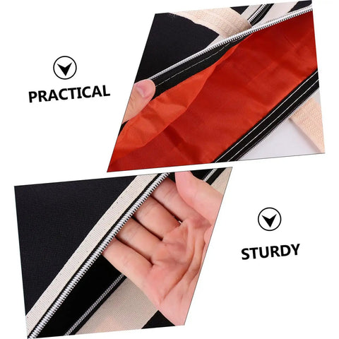 All In One Art Storage Pouch With Zipper File Bag interior showing oxford fabric design and sturdy zipper.