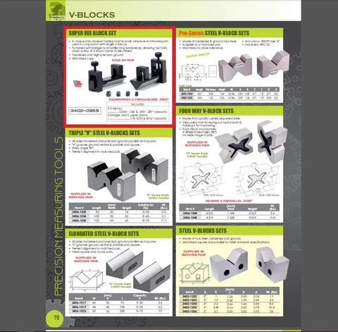 Pro Grade Ultra Precision Vee Block Set With Fitted Case For Tiny And Intricate Parts Squareness And Parallelism To 0.0002 Inches Hardened And High Precision Ground Made In USA Bridges For Long Workpieces And Micro Fitting, steel vee blocks