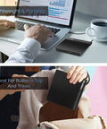 External CD DVD Drive USB 3.0 Portable CD RW DVD Burner For Laptop Desktop PC Windows Mac Linux Plug And Play No Power Adapter Needed Ultra Slim Compatible With MacBook Pro Air And PCs, black