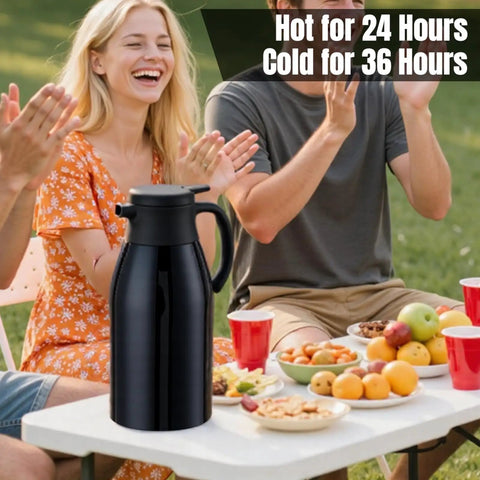 Keep Coffee Hot All Day With This Double Walled Vacuum Insulated Carafe 56 Ounce Thermal Urn With Stainless Steel Interior