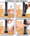 Installation steps for Built Like A Tank U Shaped Handrail For Indoor Stairs Outdoor Steps Heavy Wrought Iron Railing.