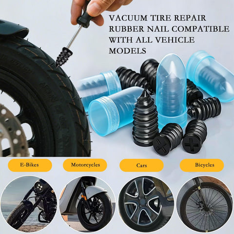 80Pcs Tire Repair Nails Kit With 4 Sizes And Essential Tools For Quick DIY Self Service Patch
