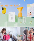 Totally Rad Kid Friendly Portable Digital Microscope With 2 Inch IPS Display And 1000X Magnification Handheld USB Microscope For PC Compatible A Cool Science Gift For Kids Students, yellow handheld kit