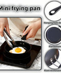 4.7 Inch Mini Frying Pan Nonstick For One Egg Breakfast with Hanging Hole Flat Bottom Pan on induction stove
