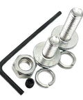 XL Size Aluminum Alloy Universal Turbo Sound Exhaust Muffler Pipe Whistle Car Roar Maker 2 Pack Silver Tone mounting hardware kit
