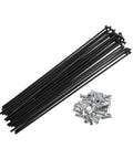 28 Pack 12G Bicycle Spokes 200Mm Carbon Steel Black Wheel Spokes With Nipples Durable Bike Rim Hardware For Stronger Wheels