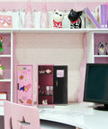 Fresh Pink Metal Mini Locker With Secure Lock And Keys Compact Desktop Organizer For Home Office Decor showcased on a desk.