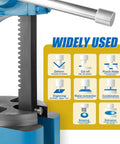Rock Solid Heavy Duty 3 Ton Manual Arbor Press Built Like A Tank Cast Iron Desktop Riveting And Hole Punching Machine with usage icons
