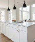 Modern kitchen with 5 Pack Champagne Bronze Cabinet Knobs Round Zinc Alloy Mushroom Style