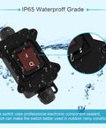 IP65 Waterproof Inline Power Switch 125 To 250V 30A 4 Pin 2 Position On Off Outdoor Toggle Rocker Button For DIY Rigs With UL TUV CE Certificates Dual Entry Exit Line, black switch in water