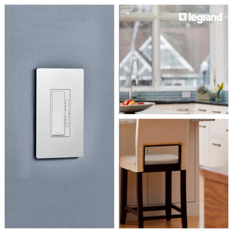 Smooth Operator Smart Dimmer Light Switch With Wi Fi And Matter Protocol For Effortless Control Via Alexa Or Apple Homekit sleek wall plate in modern kitchen.