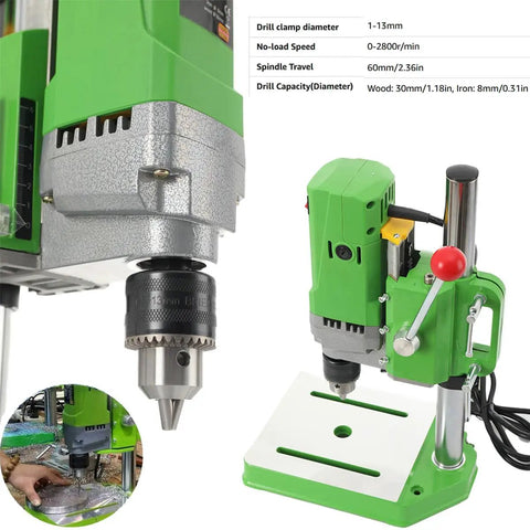 Heavy Duty 710W Bench Drill Stand For Hand Drill, Mini Electric Drill Press With 1 To 13mm Chuck, Precise Speed Control