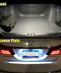 Honda Accord trunk and license plate illuminated with 6000K white LED light from 14 Piece LED Interior Light Kit 2013-2022