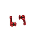 Forged Alloy Angled Valve Stem With Pre Applied Threadlocker Nut 0.357in Size Red 2 Pack Easy Inflation And Tire Pressure Check