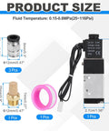One Eighth Inch Pneumatic Valve 12V DC 3 Way 2 Position Electric Air Solenoid Valve With Manual Control, parts and dimensions