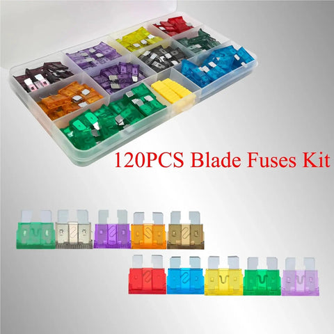 Must Have 120Pcs Fuse Assortment Kit With Standard Blade Fuses Colorful Automotive Fuses For Cars Trucks And SUVs Easy Replacement